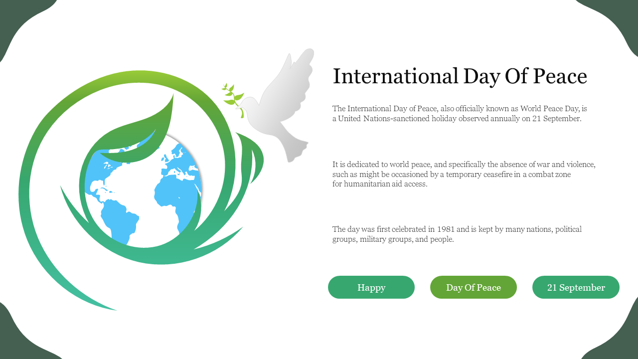 PPT on World Peace Day Presentation and Google Slides